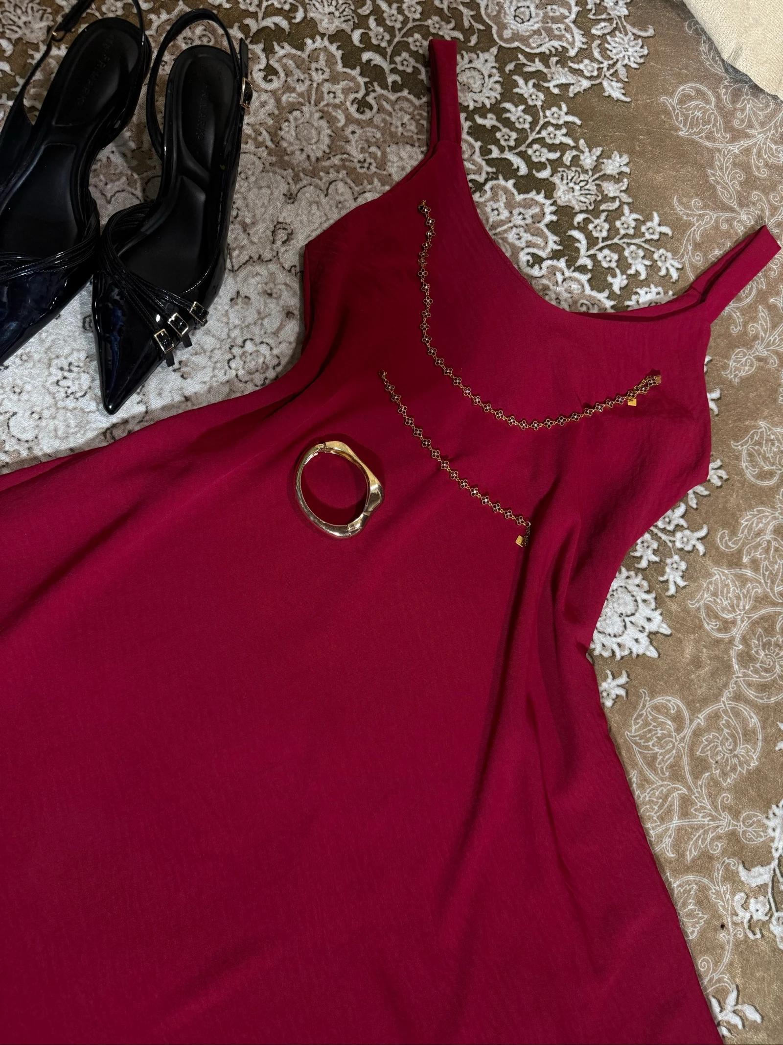 Intense red dress summer dress fluid dress – photo 4